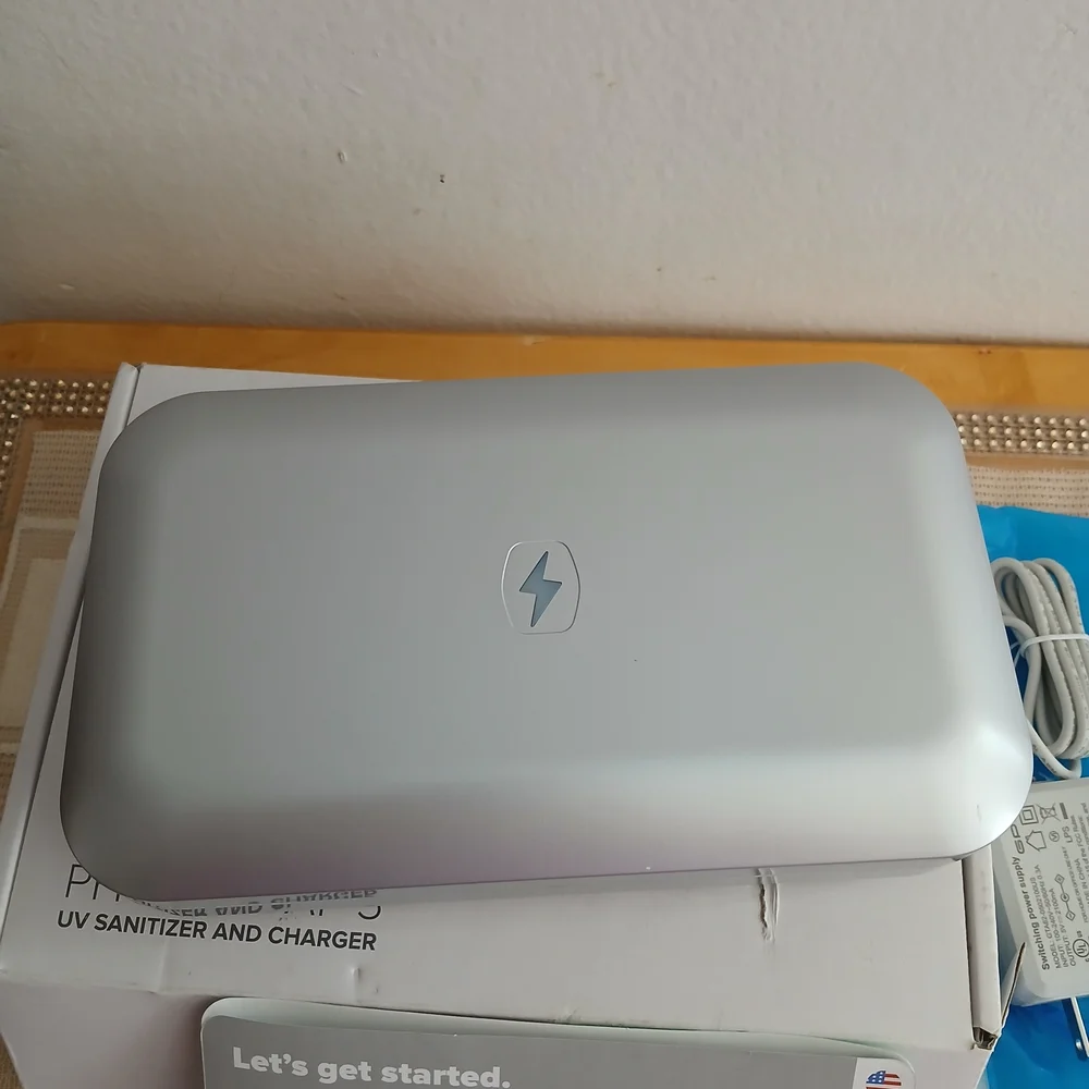 PhoneSoap 3 Cell Phone Sanitizer & Dual Universal Cell Phone Charger Box